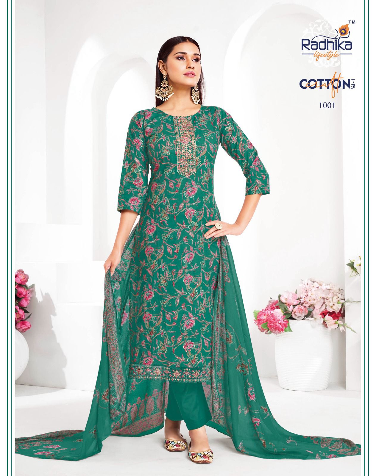 Cotton Craft Vol 1 By Radhika Cotton Kurti With Bottom Dupatta Wholesale Online